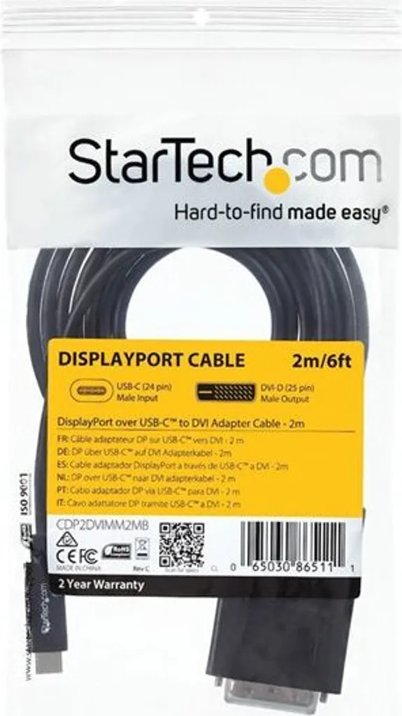 Adaptateur Vidéo USB-C vers DVI pour Écran Externe - Convertisseur PC Mac