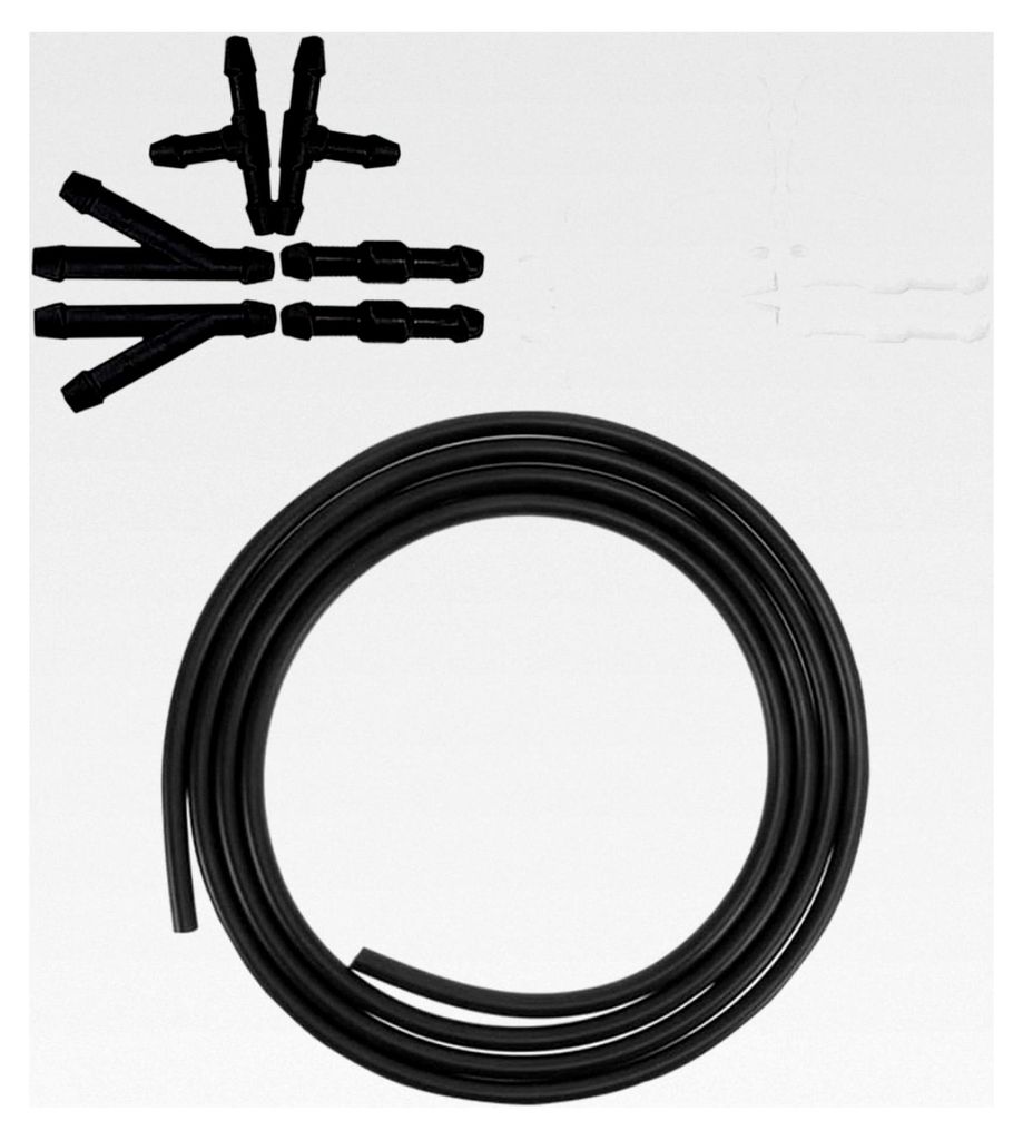 Reparaturset für Wischwasserschlauch, universeller Wischwasserschlauch mit 12 Schlauchverbindern, Anschluss für Autowasserpumpe und Düsen