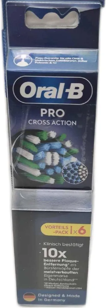 6 Brossettes noires Oral-B ProCrossAction - Hygiène maximale CleanMaximizer - 6