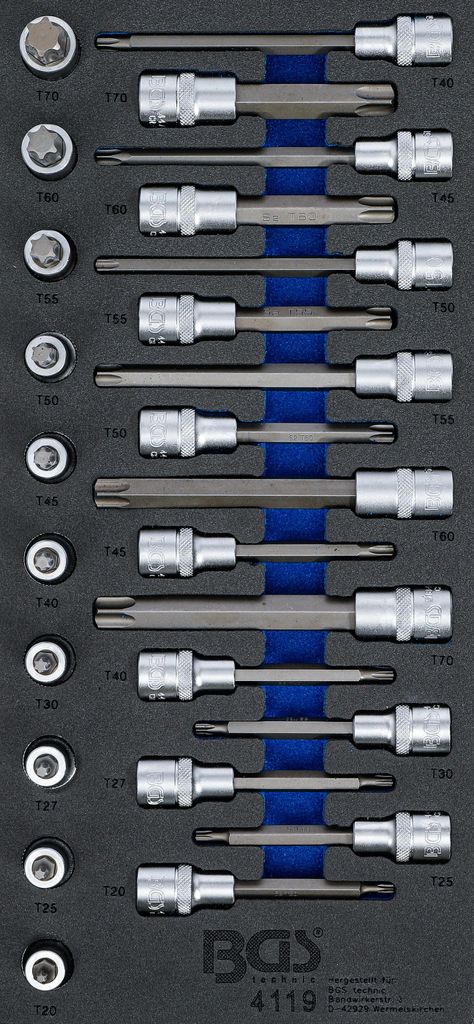BGS technic Tool Tray 1/3: Bit Socket Set, 2979 mm, 2,98 kg Produktbild 