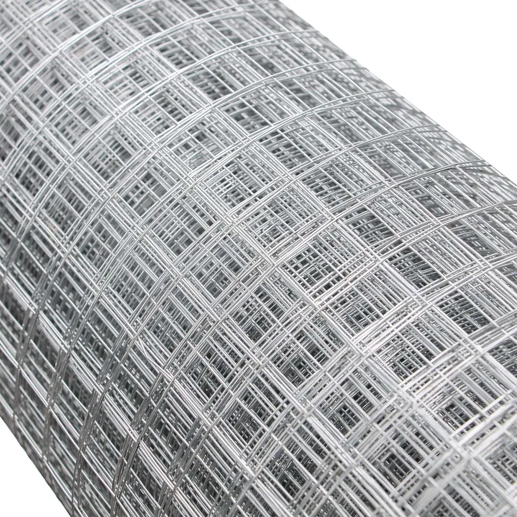 Rouleau de grille métallique galvanisée 25m - Maille carrée 12x12 mm