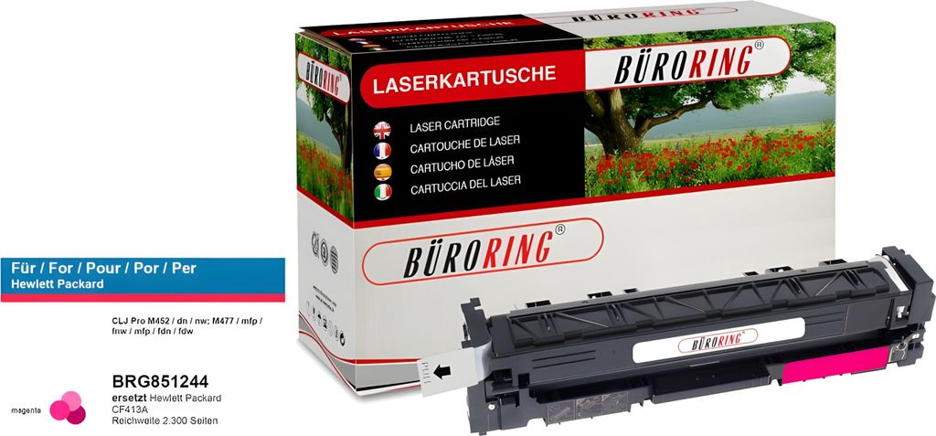 Toner Cartridge magenta, # CF413A für Color LaserJet Pro M452/452dn/