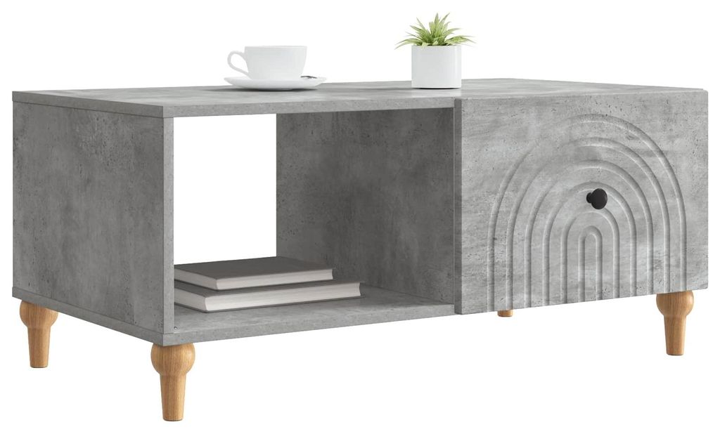 vidaXL Couchtisch Betongrau 90 x 50 x 40 cm Holzwerkstoff