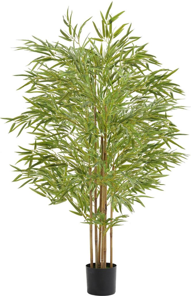 tectake Künstlicher Bambusbaum Bambosa verschiedene Größen stabiler Kunststoff-Blumentopf