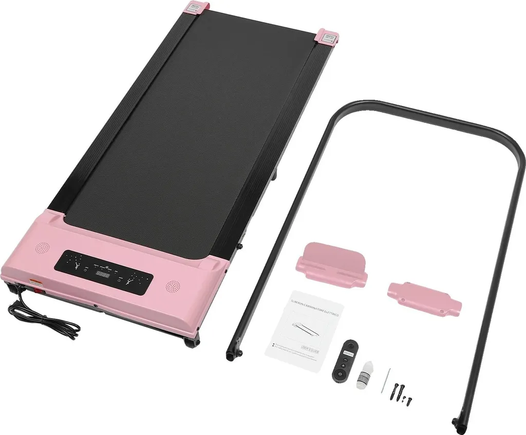 Tapis de marche électrique rose pliable - Matériel de fitness robuste