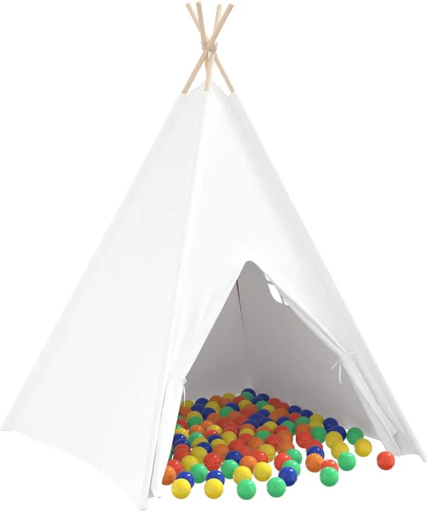 Tipi Enfant Blanc 120 x 120 x 150 cm - Cabane de Jeu Intérieure