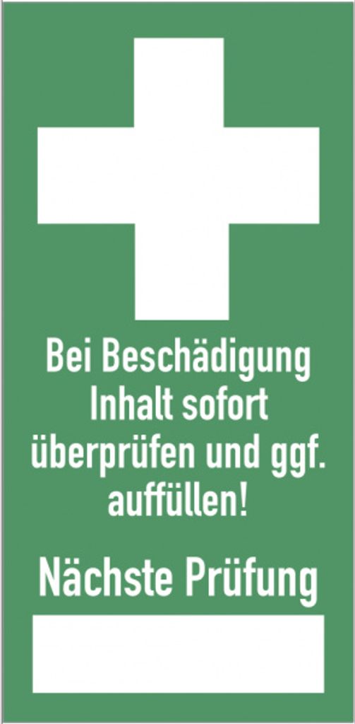 Dreifke Aufkleber Prüfsiegel für Erste-Hilfe-Einrichtung, Papier selbstk, 18...
