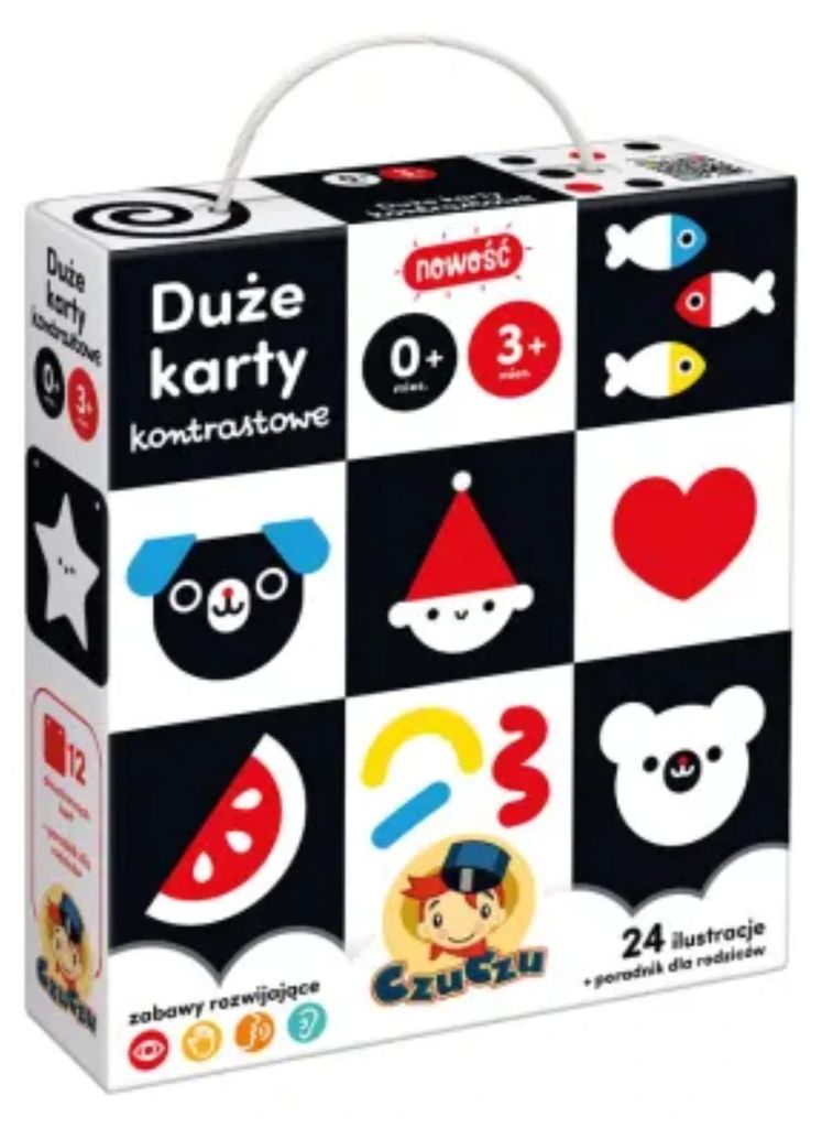 CzuCzu Karty kontrastowe dla dzieci 0-3 mies+ Immagine del prodotto 