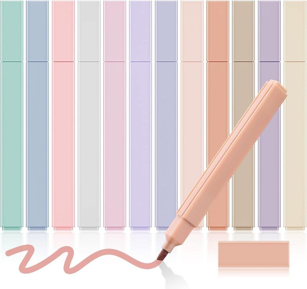 12 PCS Colpart Ästhetische Pastell Textmarker für Produktbild 