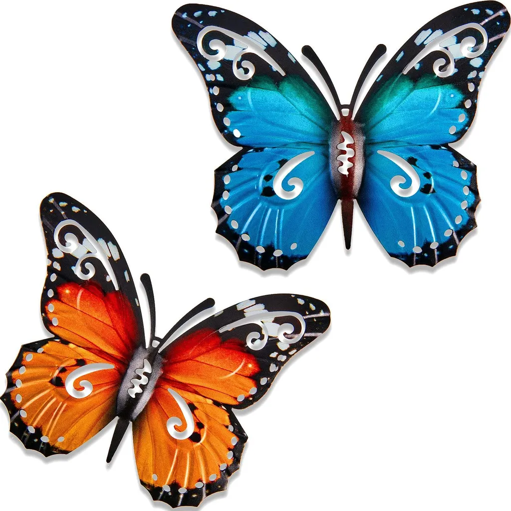 Décoration de jardin en métal : Papillon mural extérieur antirouille