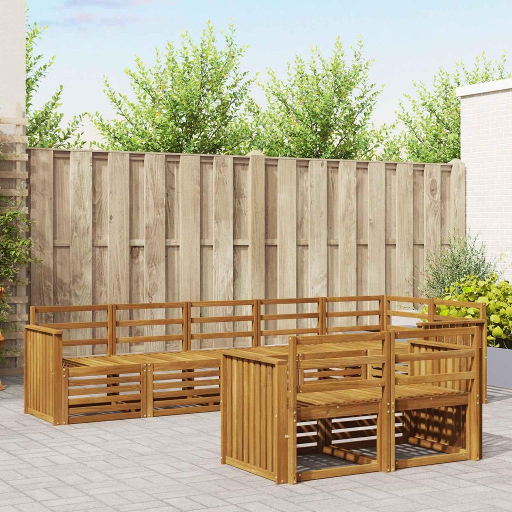 "Neues Produkt" Sofagarnituren - CLORIS - Terrassen-Sofa - 8 pcs - Natur Massivholz Akazie - Modern Gartensofas V2019