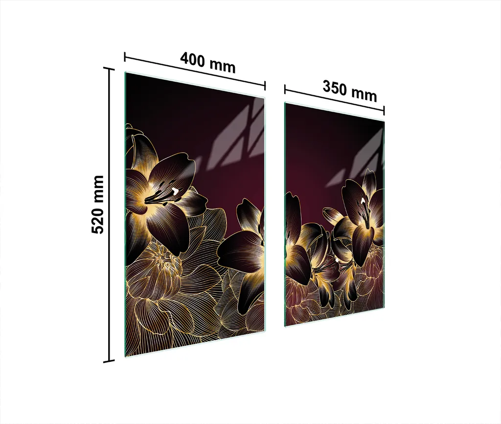Tagliere Gigante in Vetro Orchidea 75x52 | Protezione Piano Cottura XL