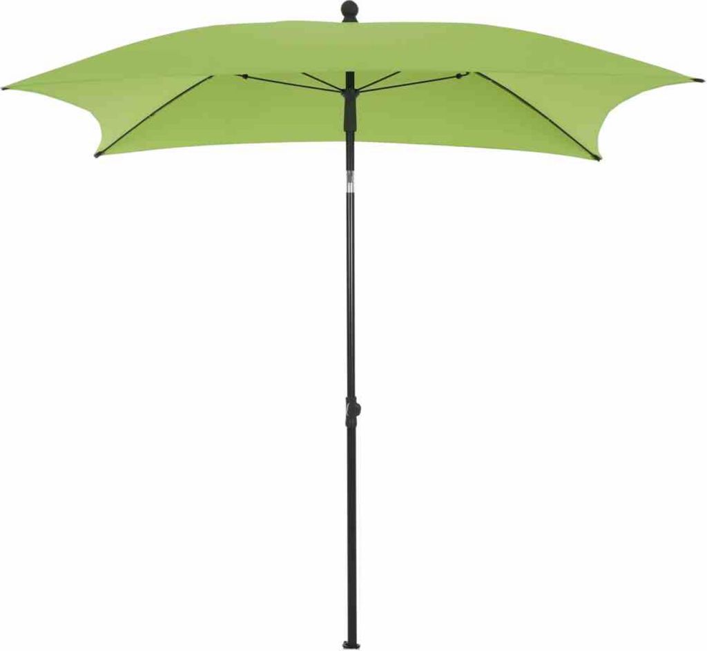 SIENA GARDEN City Mittelstockschirm anthrazit/grün 180x180 Produktbild 