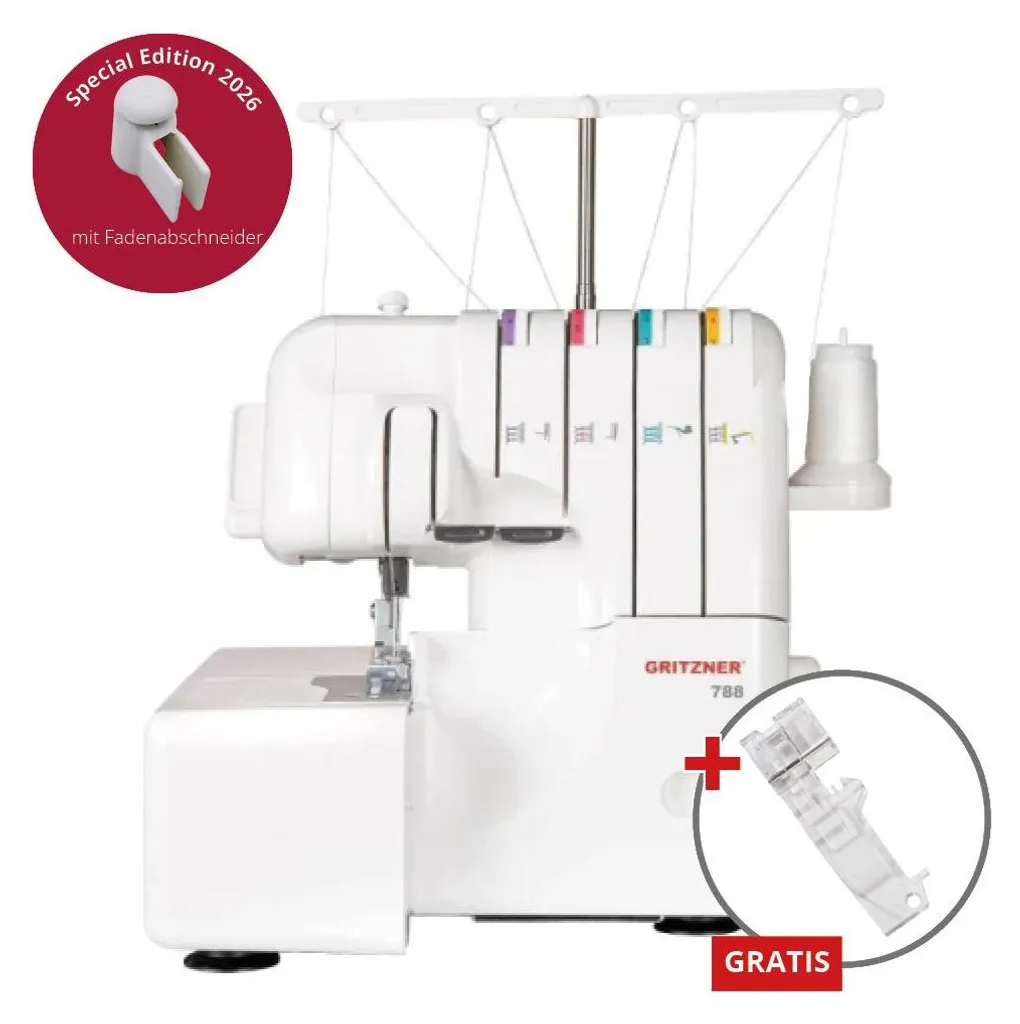 Gritzner Overlock 788 Machine à coudre surjeteuse robuste et fiable