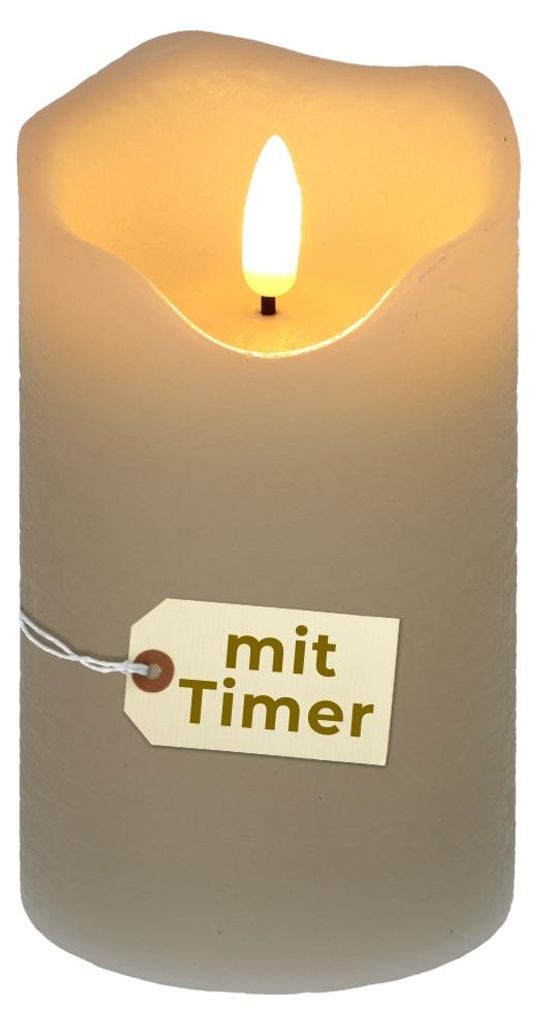 LED Kerze mit Timer Echtwachs LED Kerzen flackernde Flamme Produktbild 