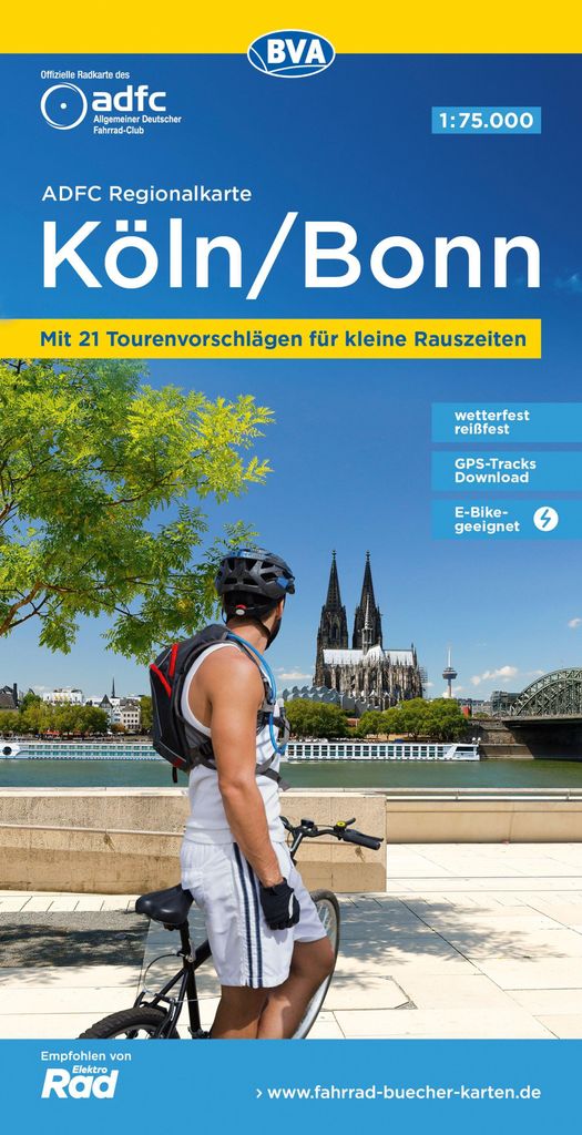 BVA ADFC Regionalkarte Köln/Bonn, mit Knotenpunkten 1:75.000