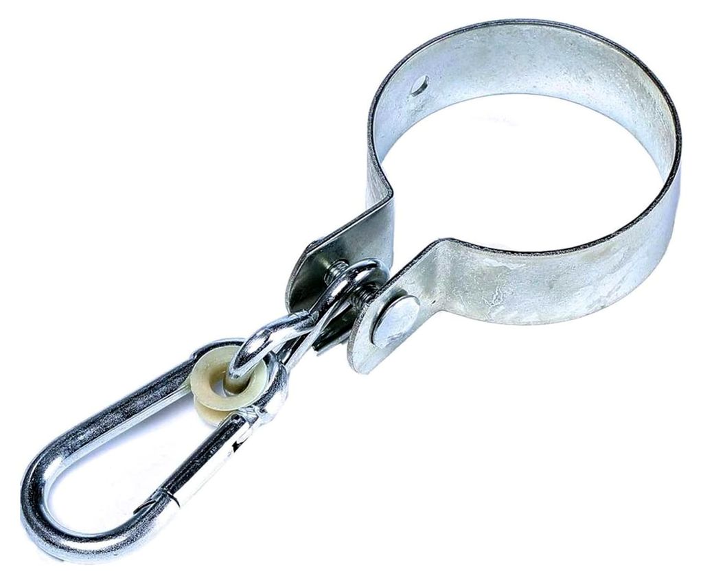 Runde Schaukelschelle Ø 120 mm mit Manschettenhaken und Karabiner