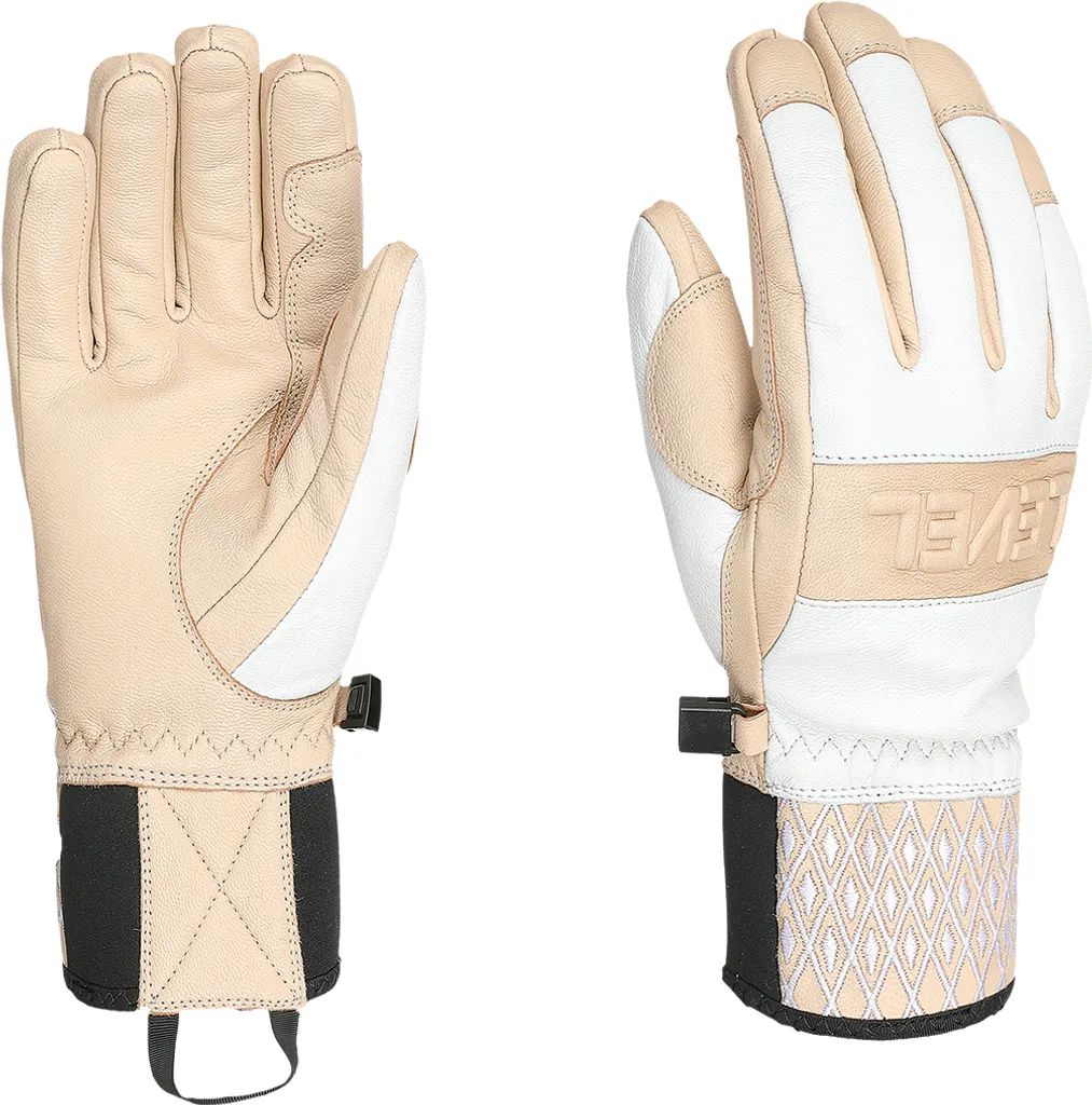 Guanti Level Joy Beige S Donna - Sci e Snowboard in Vera Pelle di Capra