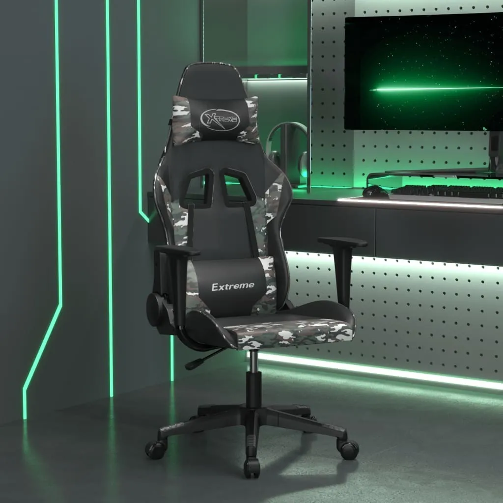 Sedia Ergonomica vidaXL Massaggiante | Ufficio e Gaming Mimetica - 2