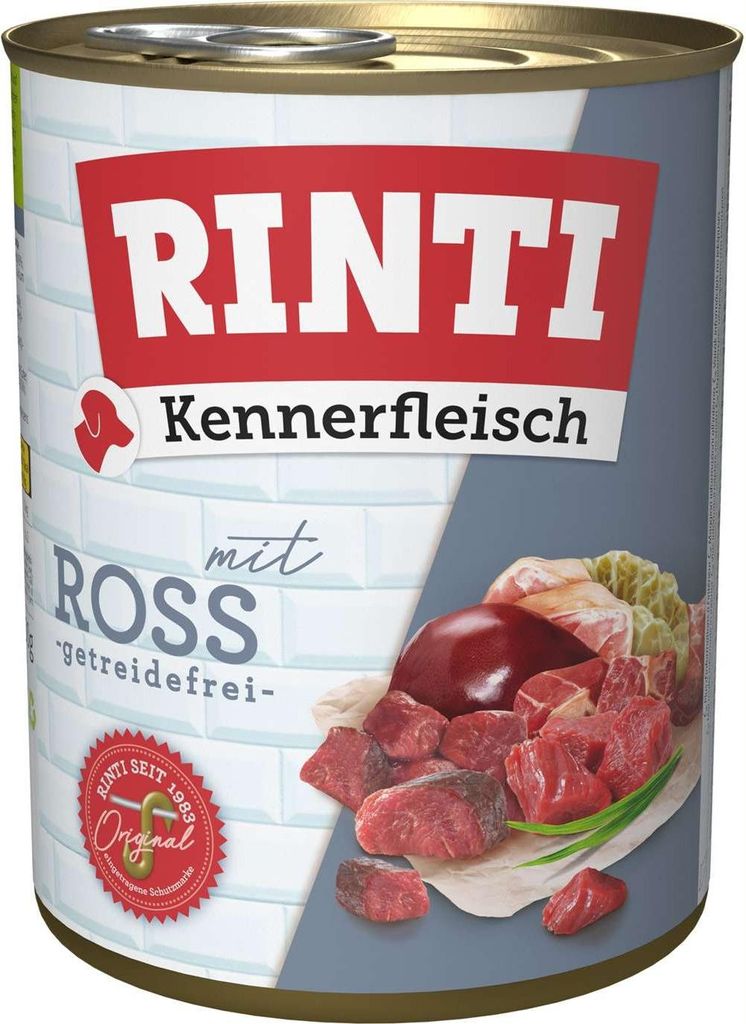 Rinti 800gx12 Kennerfleisch Ross Dose
