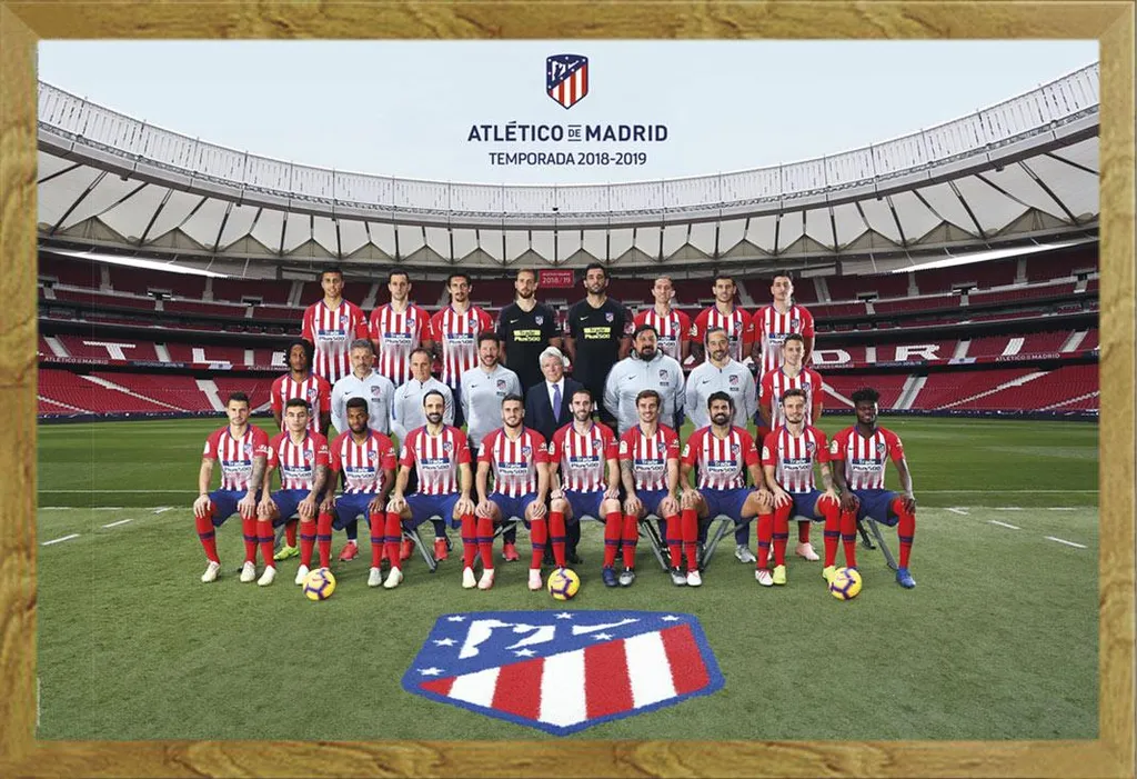 Cornice Shinsuke Oak + Poster Atletico Madrid 18/19 - Arredo Sportivo