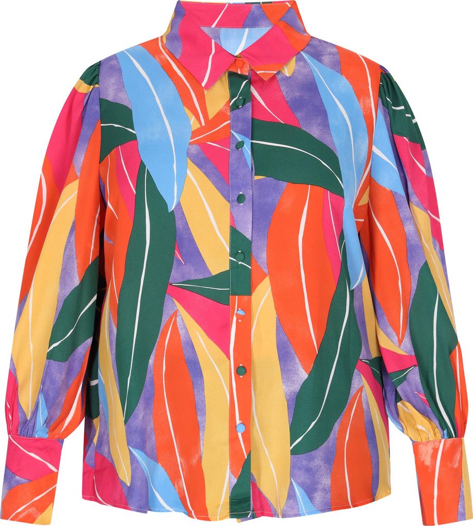 ebeeza damen bluse - multicolor, XXL