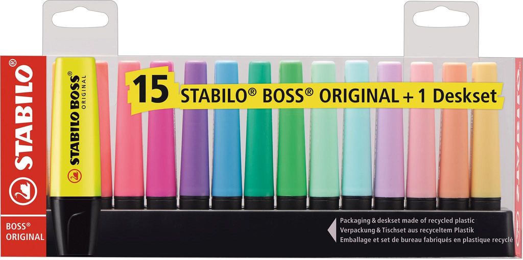 Zakreślacz - STABILO BOSS ORIGINAL - zestaw 15 sztuk - 9 Zdjęcie produktu 