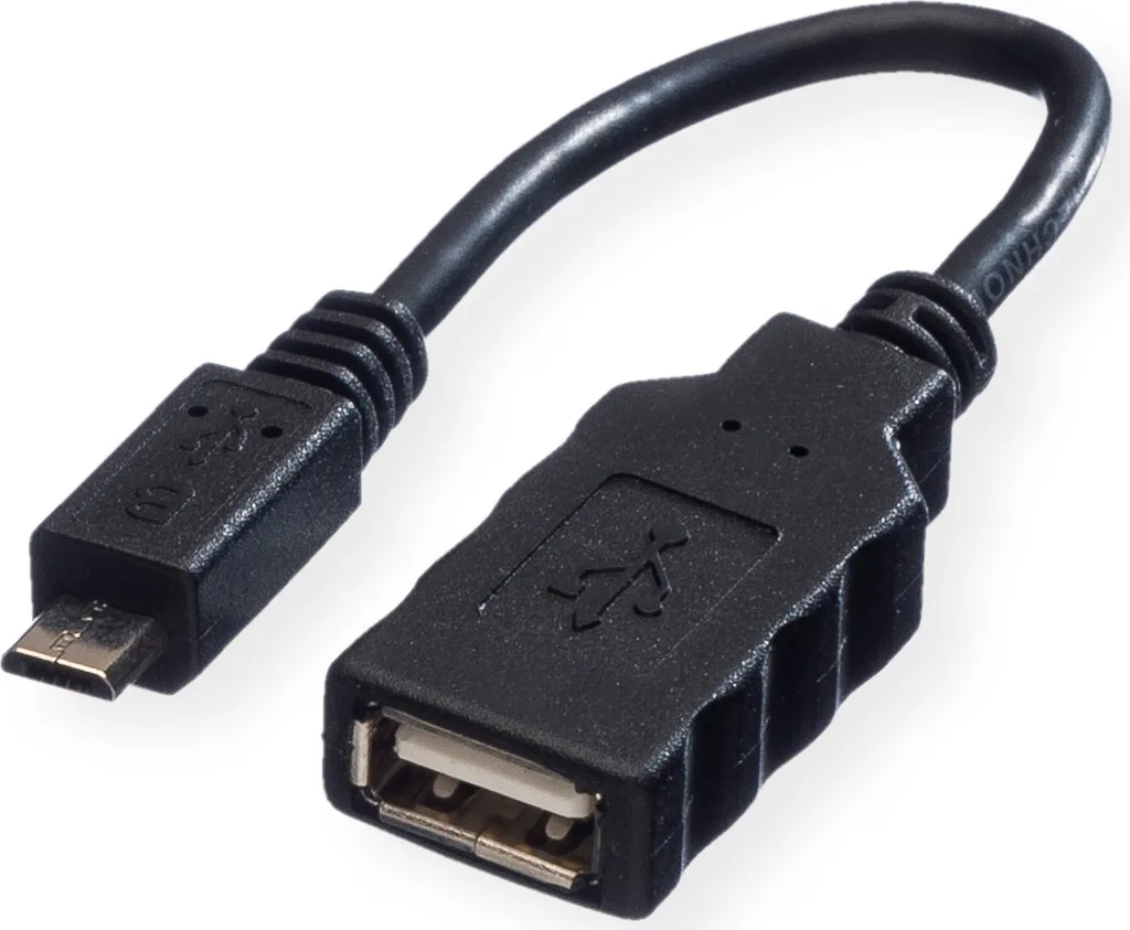 ROLINE Cavo OTG Micro USB a USB A Femmina 0,15m - Adattatore Premium