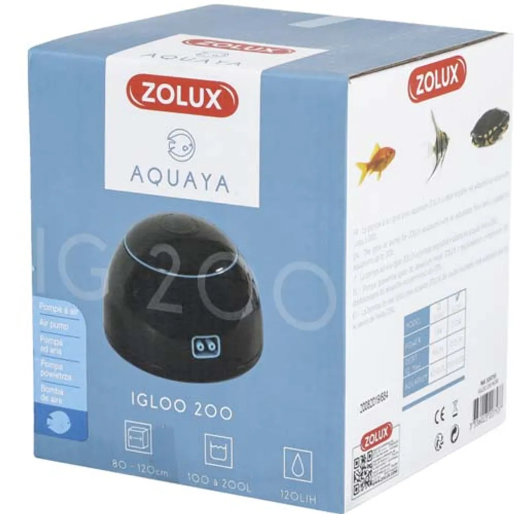 Pompe à air aquarium Zolux pour oxygéner un bac de 100 à 200 litres