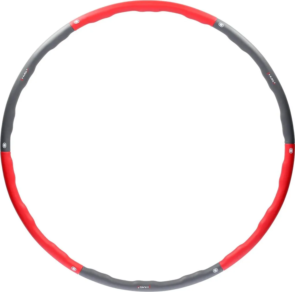 Cerceau de Fitness 100 cm Rouge et Gris - Équipement Gymnastique Adulte
