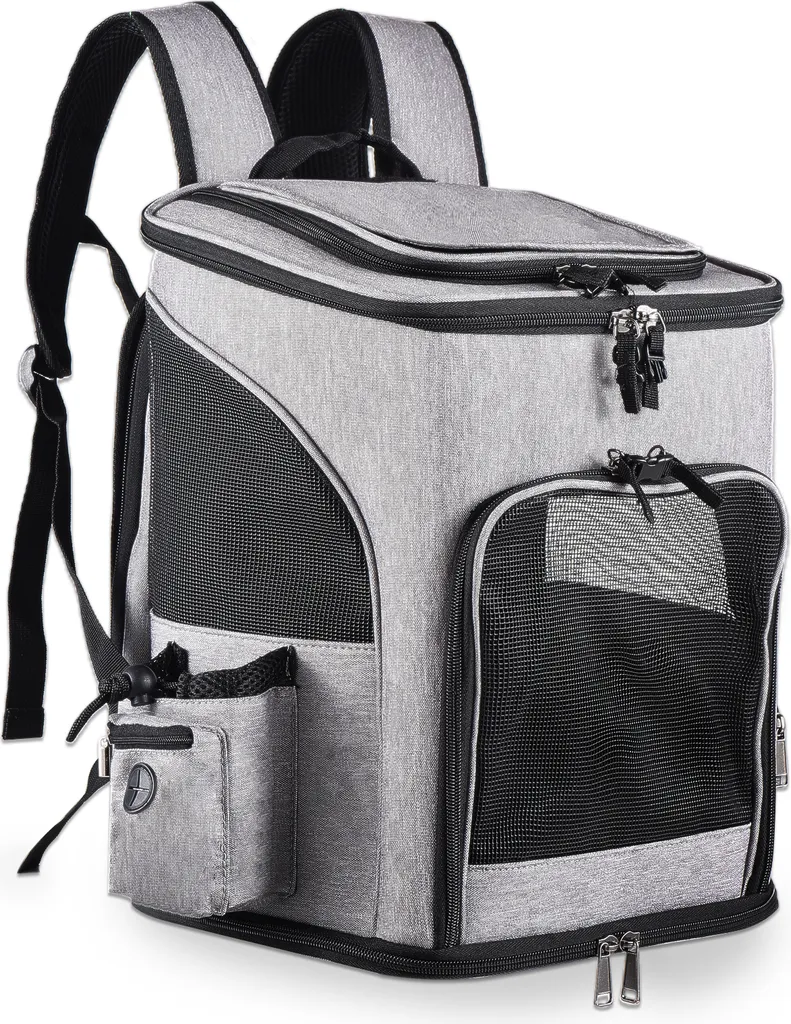 Sac à dos transport chien et chat avec support dorsal rembourré - XL