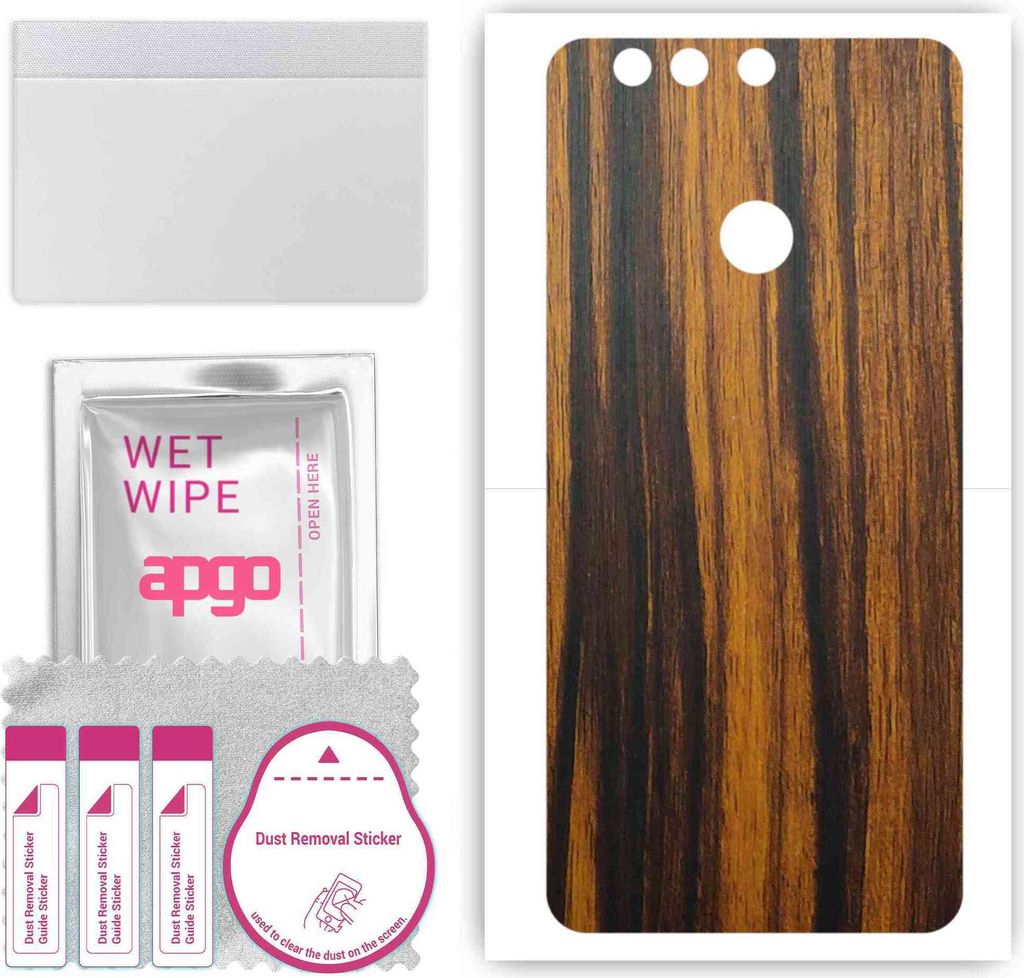 apgo Rückseite Schutzfolie, Skin, kompatibel mit TP-Link Neffos N1, Hinten Displayschutzfolie aus Vinylfolie, kratzfest, einfache Montage - Tigerwood