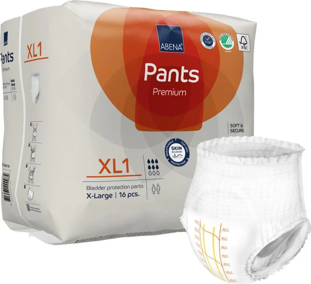 Abena Pants XL1 Premium 16pz - Pannoloni Adulti Mutandina Traspiranti