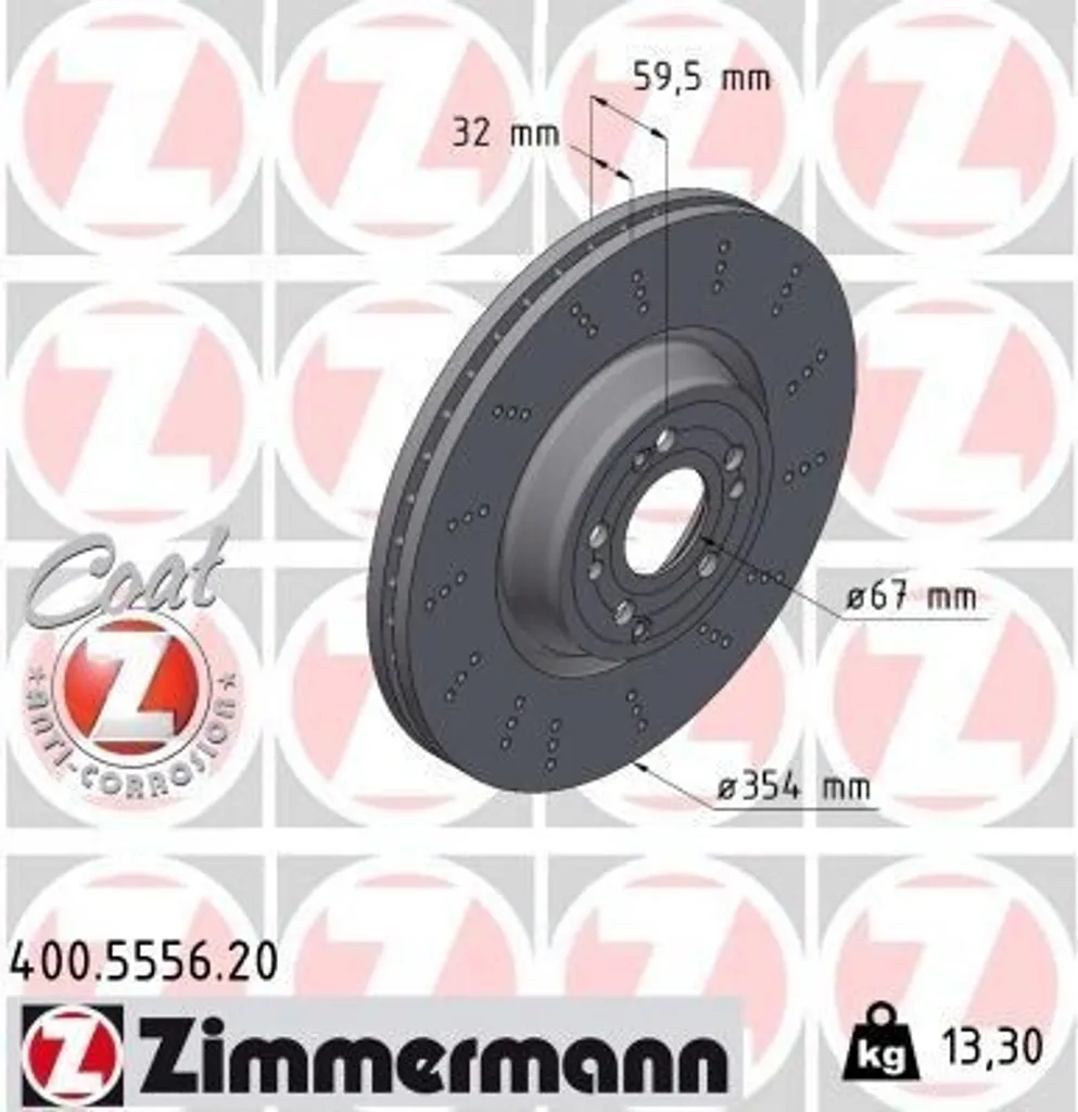 Disque de Frein Zimmermann 400.5556.20 Haute Performance Mercedes W167