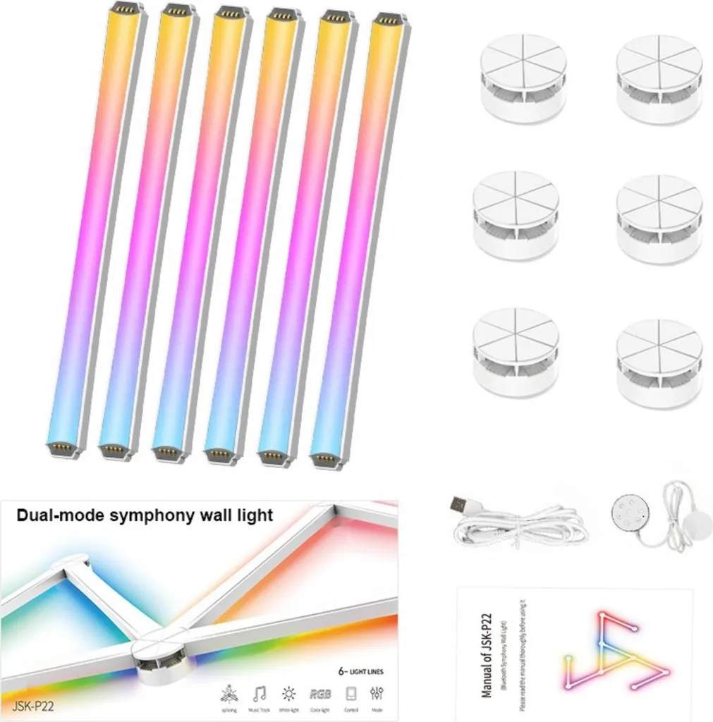 INF Luci LED Smart RGB Kit 6 Strisce - Bluetooth e App Smart Life