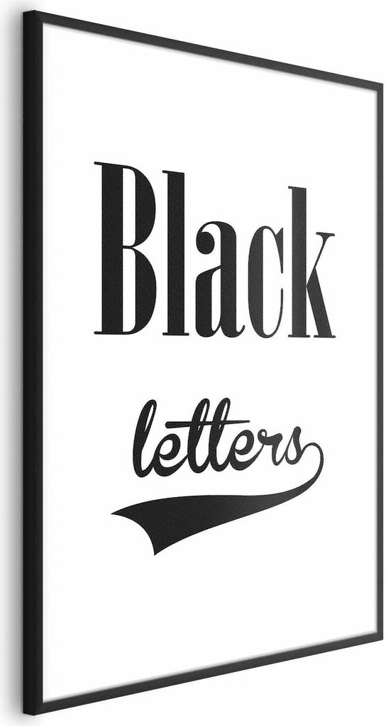 Posterpapier Poster - Black Letters 40x60 cm Text n-A-0767-ao-a