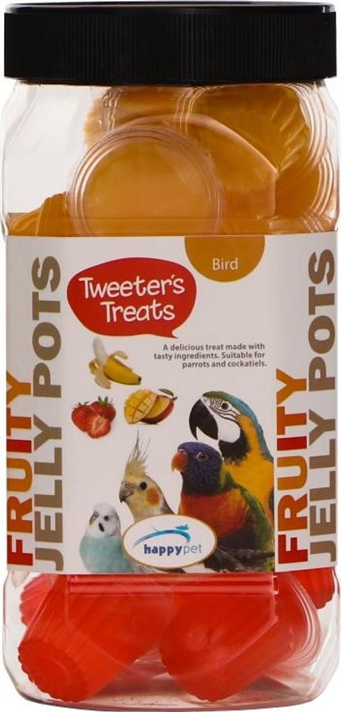 HappyPet Tweeter's Treats Fruchtige Gelee-Töpfe 27 Stück - Mix aus Geschmacksrichtungen happypet