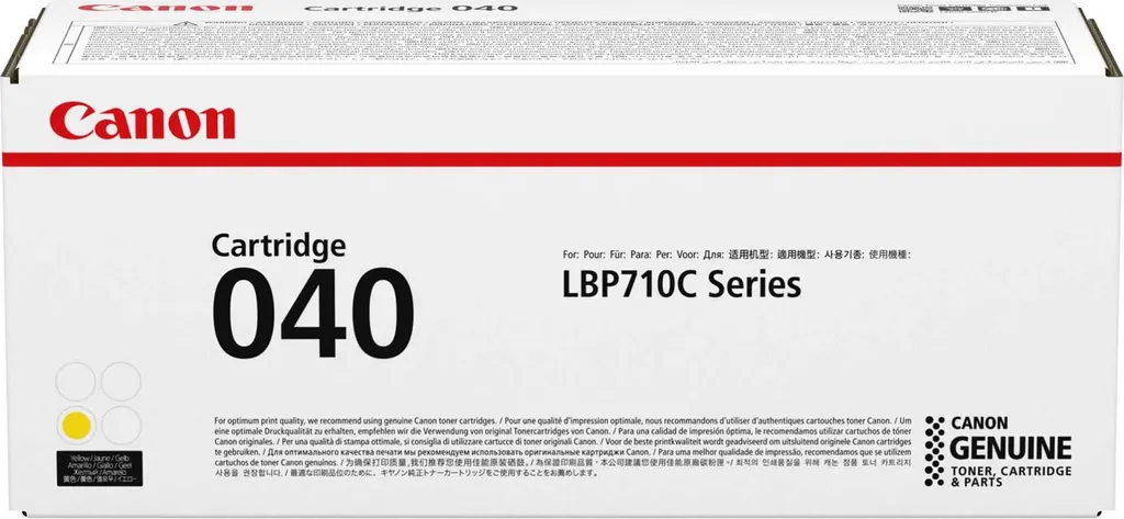 Toner Canon 040 jaune original haute fidélité pour série LBP712Cdn
