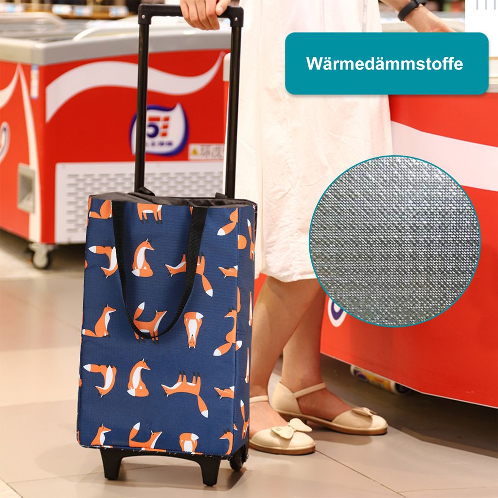 Freetoo Einkaufstrolley, 2in1 Einkaufsroller Tasche Auf Produktbild 4