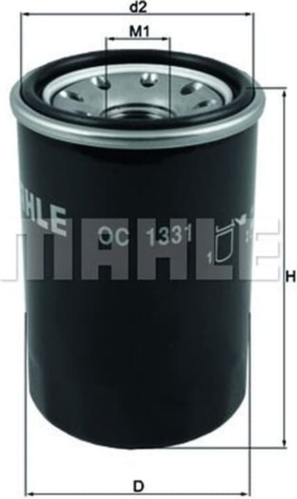 Ölfilter MAHLE OC 1331 Anschraubfilter für ALFA ROMEO GIULIETTA (940) 4C Coupe (960) 4C Spider (961)