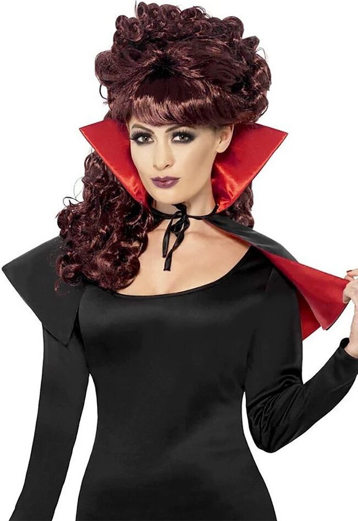 Mini Vampir Cape schwarz-rot - Einheitsgröße