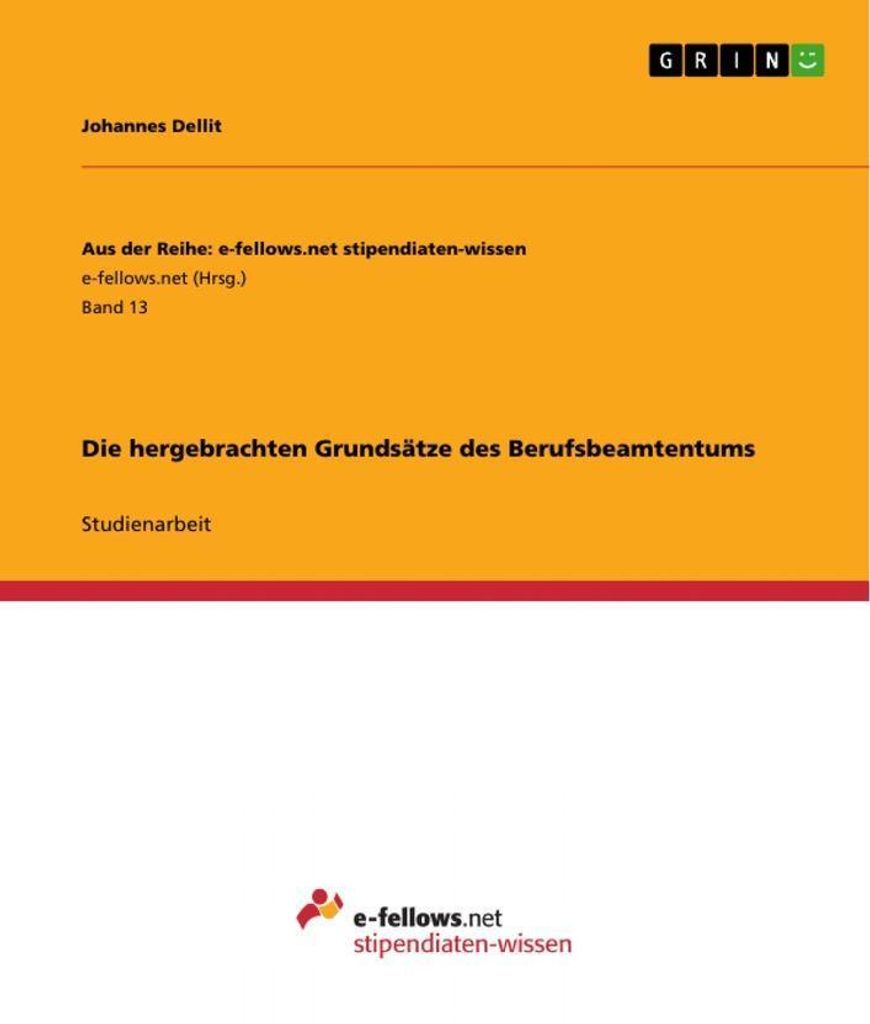 Die hergebrachten Grundsätze des Berufsbeamtentums