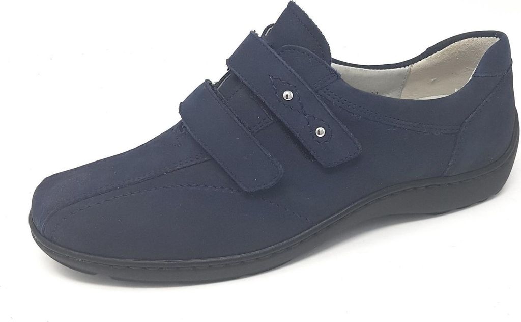 Waldläufer Damen Leder Klettschuh marine blau 7