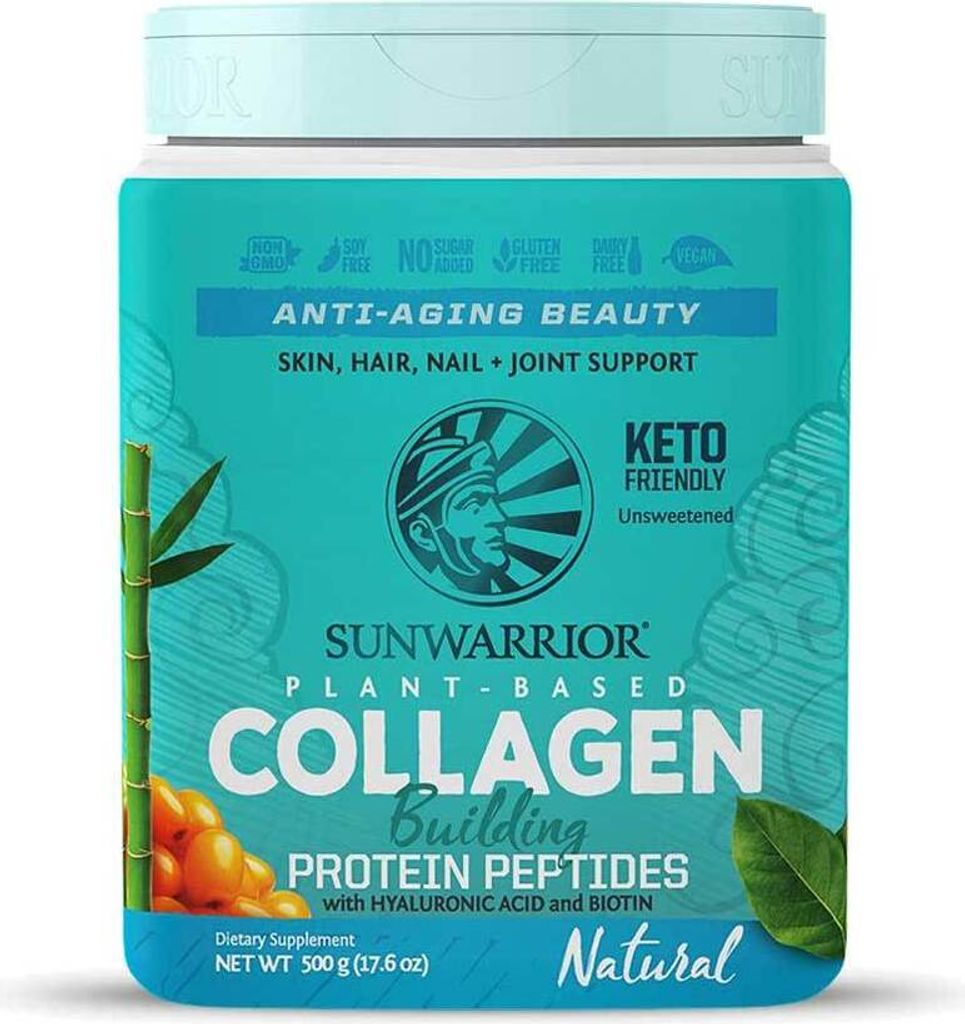 Sunwarrior Collagen Building Protein Peptides 500 g natürlich / Veganes / Pflanzliches Protein / Schmackhaftes pflanzliches Eiweiß mit Hyalurons...
