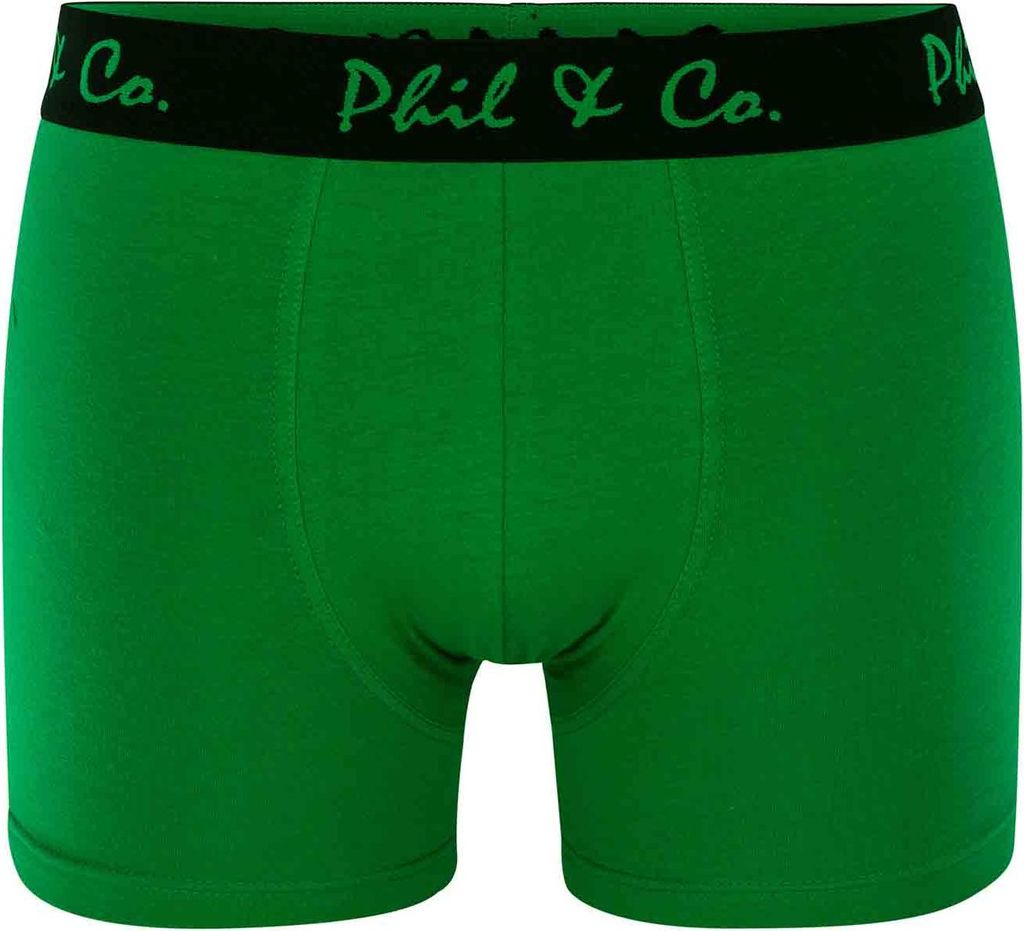 Phil & Co. Berlin Herren Retro Pants 4-Pack Jersey - grün-anthrazit - Größe M
