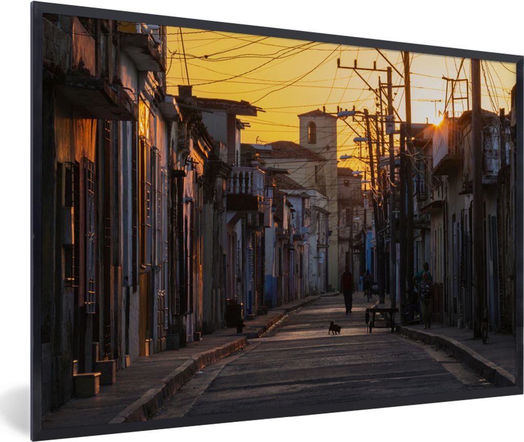 MuchoWow® MuchoWow® Gerahmtes Poster Sonnenaufgang über der Produktbild 
