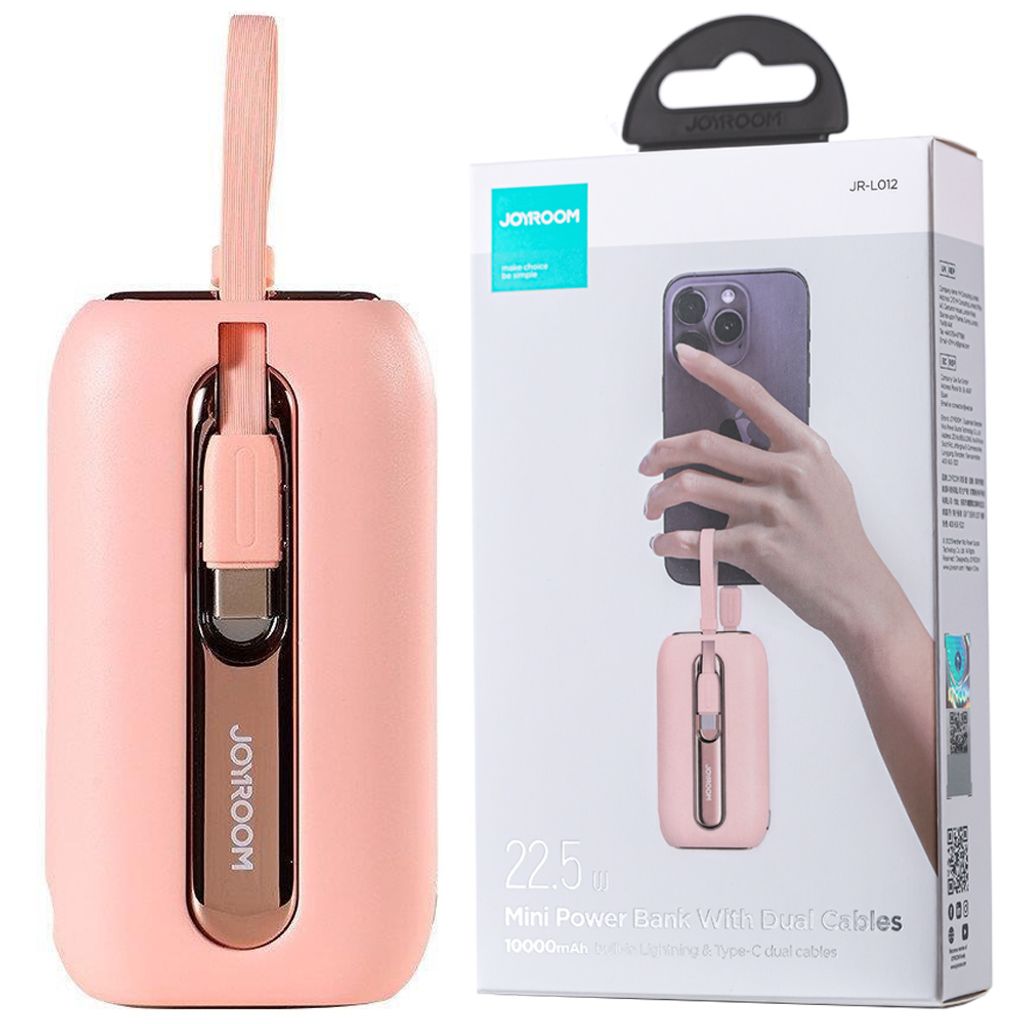 JOYROOM JR-L012, 10000 mAh, 22,5 W, Różowy Zdjęcie produktu 