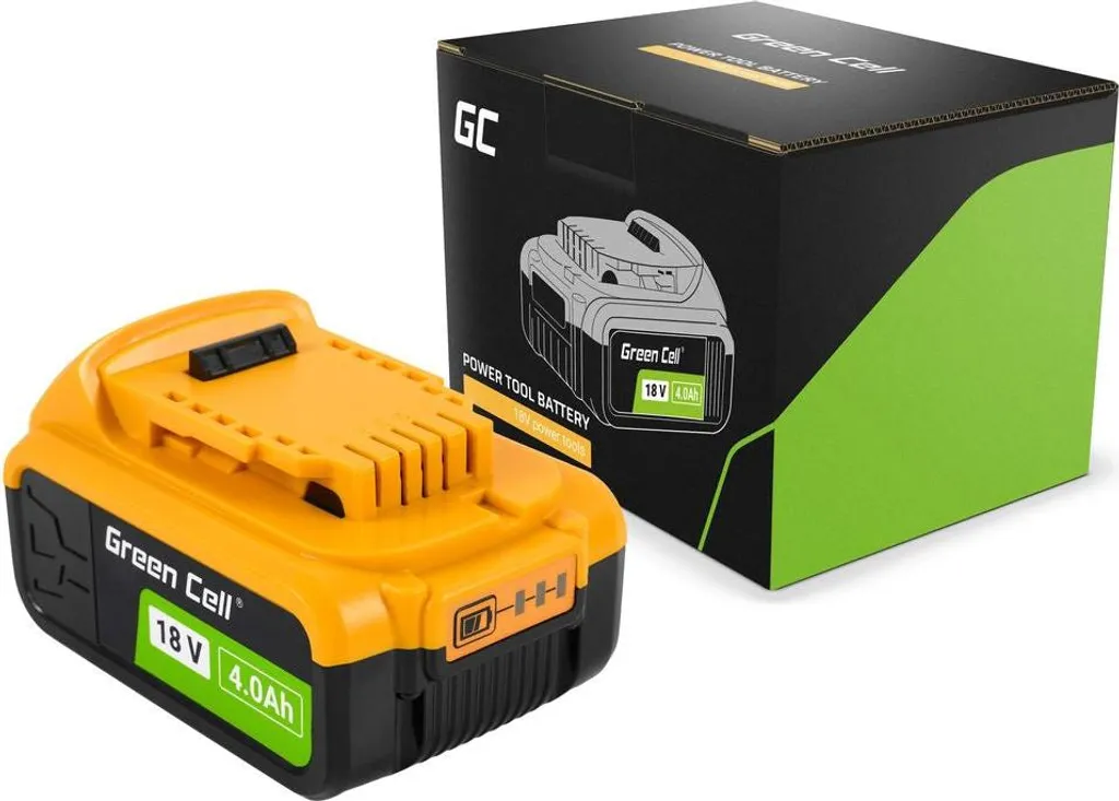 Batterie Green Cell DCB184 18V 4Ah pour Outils Dewalt XR Li-Ion