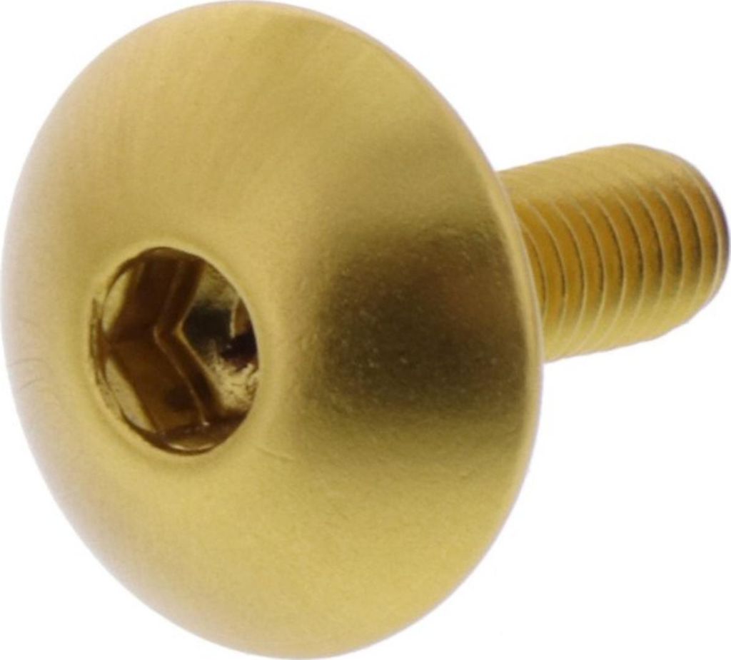Linsenschraube JMP Bolt M5x0,8mm 16mm Aluminium gold