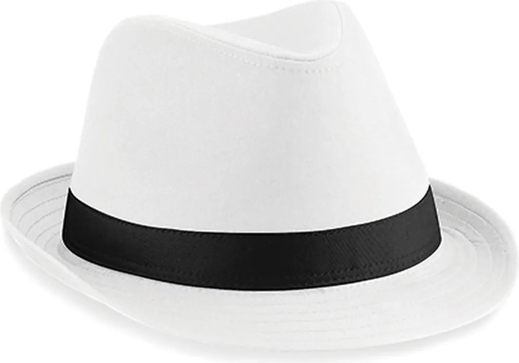 Cappello Fedora Street Style Bianco Nero S/M | Look Iconico Urbano - 1